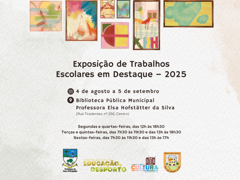 Foto de capa da notícia: Biblioteca Pública de Nova Petrópolis contará com Exposição de Trabalhos Escolares