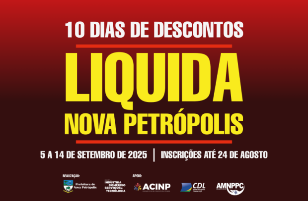 Foto de capa da notícia: Nova Petrópolis antecipa a campanha Liquida Nova Petrópolis – 10 Dias de Descontos