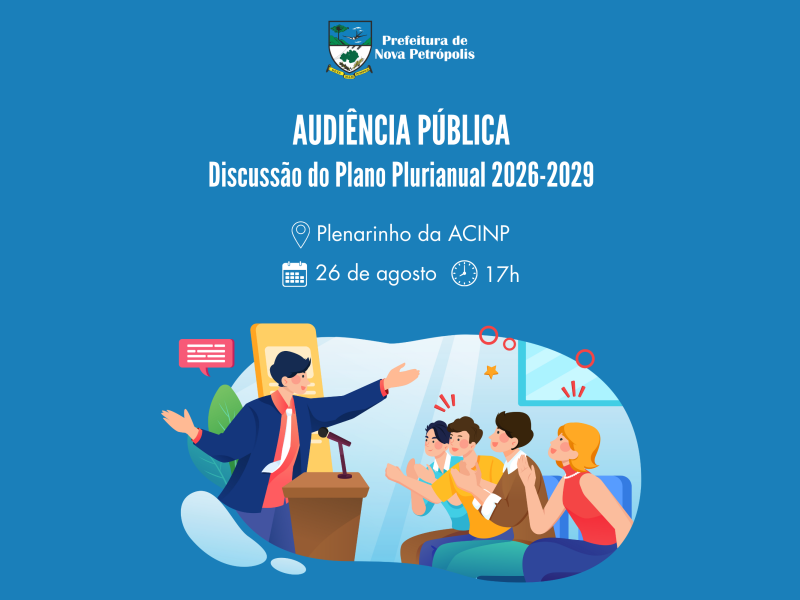 Foto de capa da notícia: Nova Petrópolis realiza audiência pública para discutir o Plano Plurianual 2026-2029