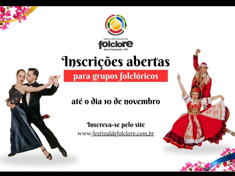 Foto de capa da notícia: Inscrições abertas para grupos folclóricos participarem do 53º Festival Internacional de Folclore
