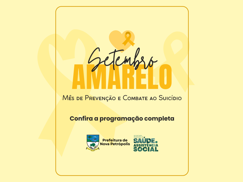 Foto de capa da notícia: Prefeitura de Nova Petrópolis realiza ações alusivas ao Setembro Amarelo