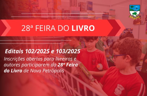 Foto de capa da notícia: 28ª Feira do Livro de Nova Petrópolis abre inscrições para livreiros e autores