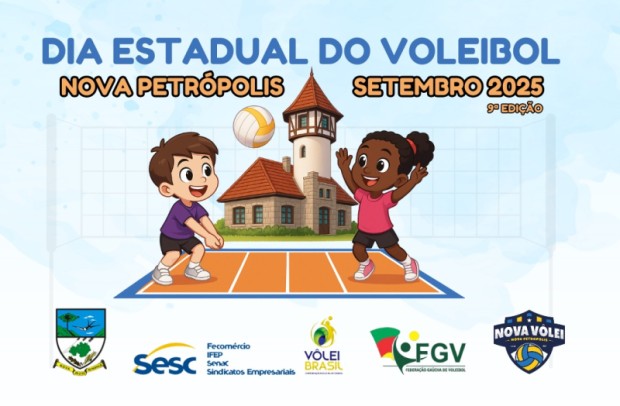 Foto de capa da notícia: Nova Petrópolis recebe a 9ª edição do Dia Estadual do Voleibol
