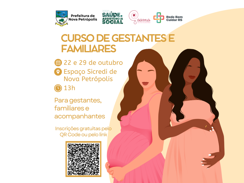 Foto de capa da notícia: Grupo de Apoio ao Aleitamento Materno de Nova Petrópolis promove Curso de Gestantes e Familiares