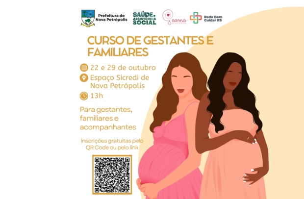 Foto de capa da notícia: Grupo de Apoio ao Aleitamento Materno de Nova Petrópolis promove Curso de Gestantes e Familiares