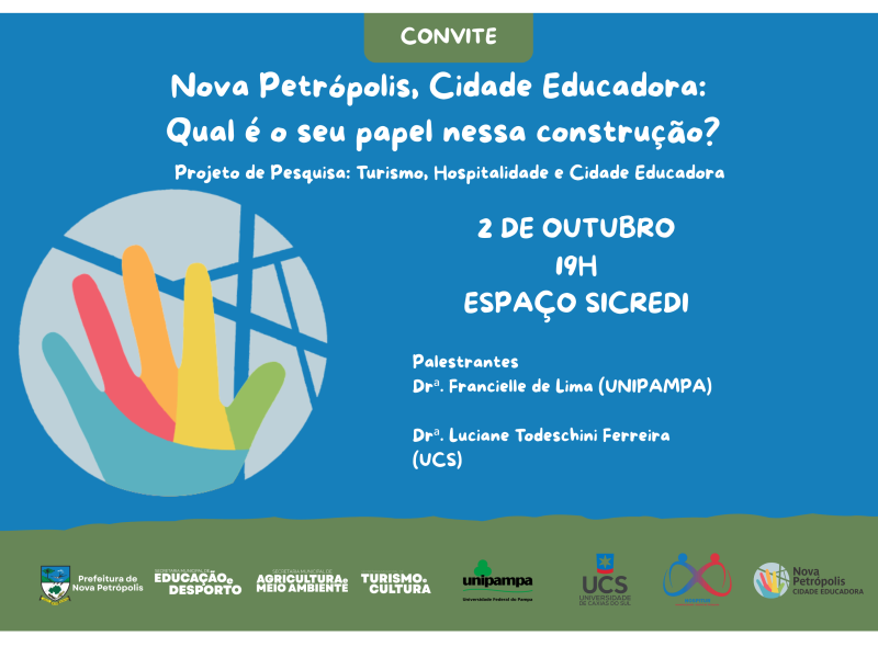 Foto de capa da notícia: Palestras debatem o papel da comunidade na construção de uma Cidade Educadora e no turismo pedagógico
