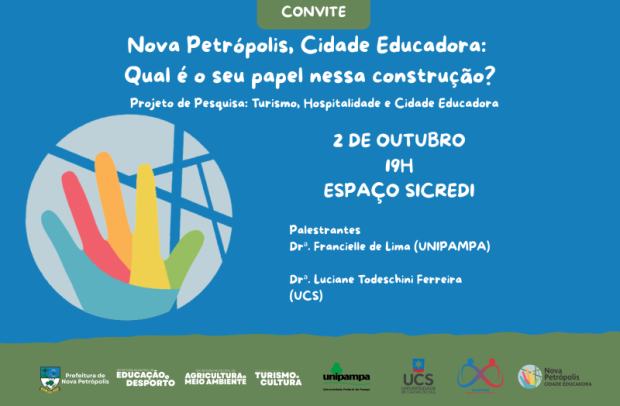 Foto de capa da notícia: Palestras debatem o papel da comunidade na construção de uma Cidade Educadora e no turismo pedagógico