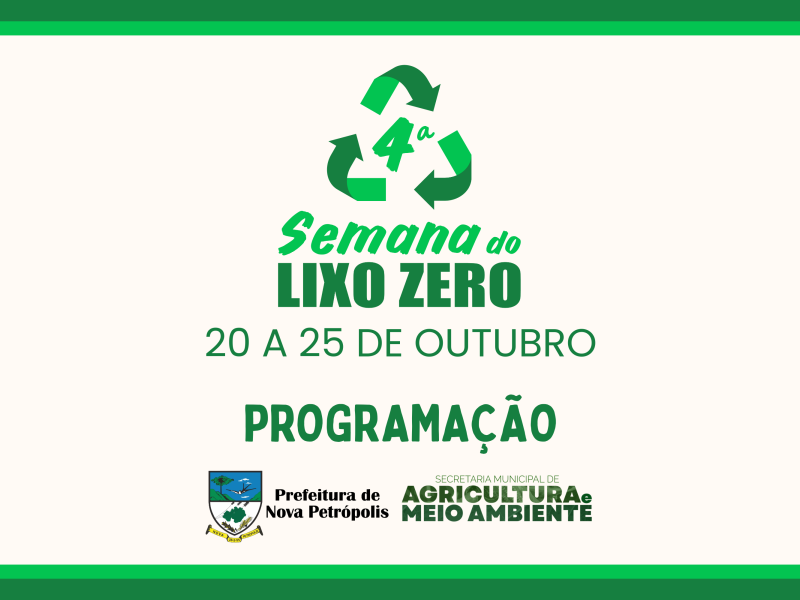 Foto de capa da notícia: Nova Petrópolis promove a 4ª Semana do Lixo Zero de 20 a 25 de outubro