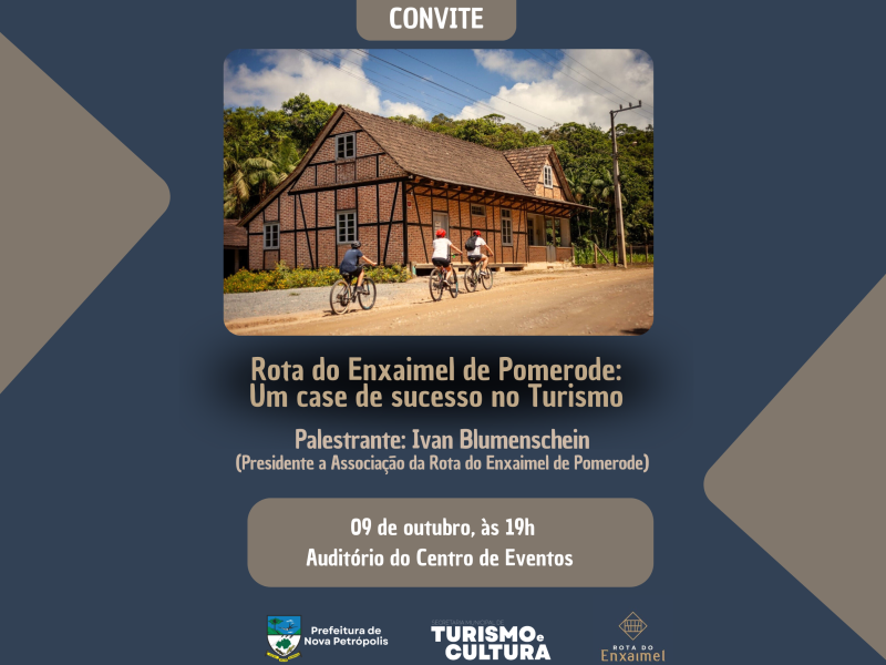 Foto de capa da notícia: Nova Petrópolis recebe palestra sobre a Rota do Enxaimel de Pomerode