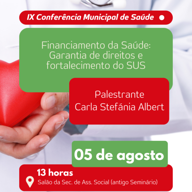 Foto de capa da notícia: Ipê promove a IX Conferência Municipal de Saúde no dia 5 de agosto