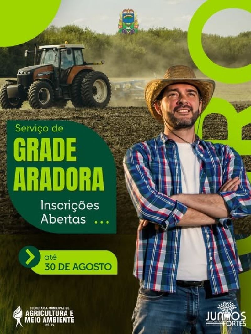 Foto de capa da notícia Inscrições Abertas para o Serviço de Grade Aradora