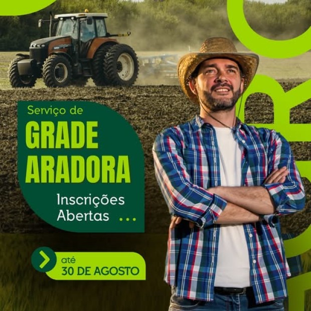 Foto de capa da notícia: Inscrições Abertas para o Serviço de Grade Aradora