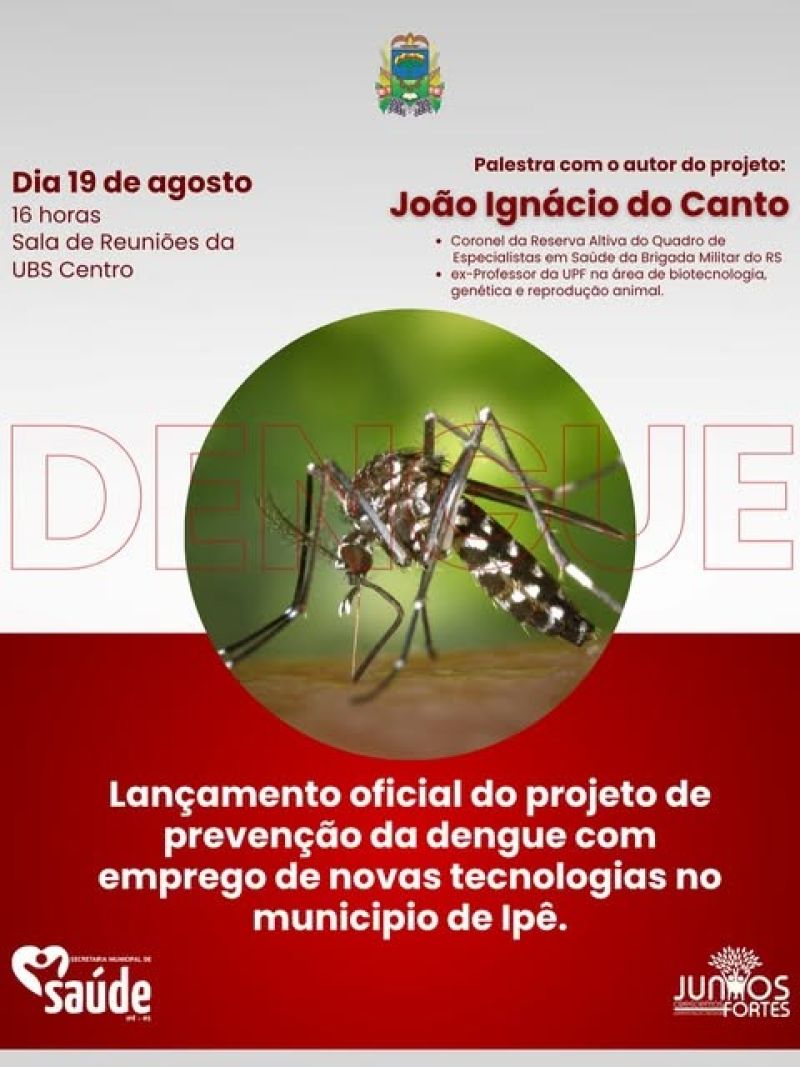 Foto de capa da notícia: Ipê Lança Projeto Inovador de Prevenção da Dengue com Novas Tecnologias