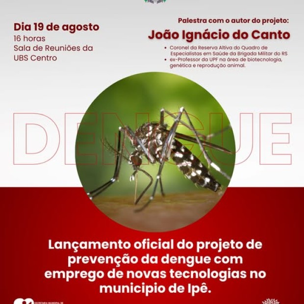 Foto de capa da notícia: Ipê Lança Projeto Inovador de Prevenção da Dengue com Novas Tecnologias