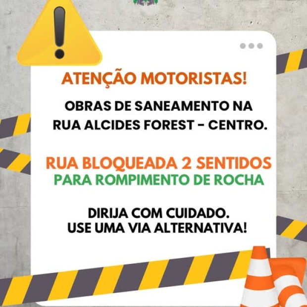 Foto de capa da notícia: Obras de saneamento na Rua Alcides Forest