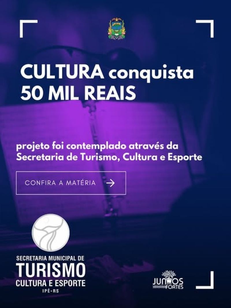 Foto de capa da notícia Ipê recebe R$ 50 mil do FAC/RS para eventos culturais populare