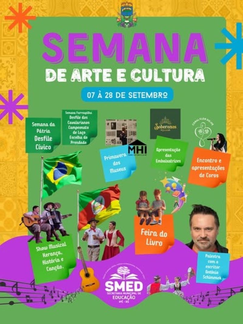 Foto de capa da notícia Ipê realiza Semana de Arte e Cultura de 7 a 28 de setembro