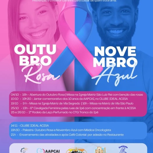 Foto de capa da notícia: Entidades ipeenses e Prefeitura se unem na promoção do Outubro Rosa e Novembro Azul
