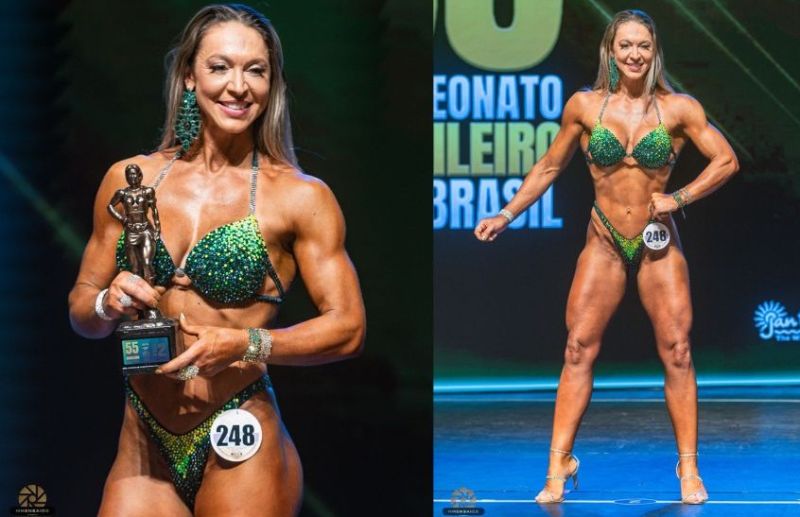 Florense Diana Meneguzzo é vice-campeã brasileira de Fisiculturismo 