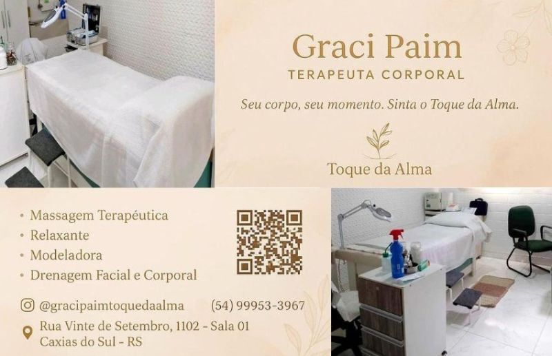 Massoterapeuta Graciliana Paim apresenta o Espaço “Toque de Alma”: o seu bem-estar e alívio do corpo e da mente
