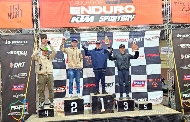 Piloto Gabriel Boeira Dotti conquistou o 3º lugar na etapa do Gaúcho de Enduro Kids
